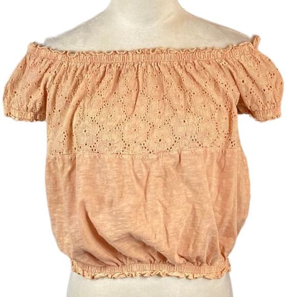 ALTAR’D STATE Peach Off The Shoulder Top, Size L - Picture 1 of 2